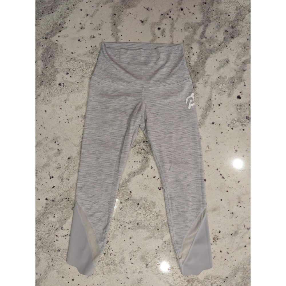Lululemon Peloton Leggings Women Sz 4 Leggings Space Ice Gray High Rise Athletic